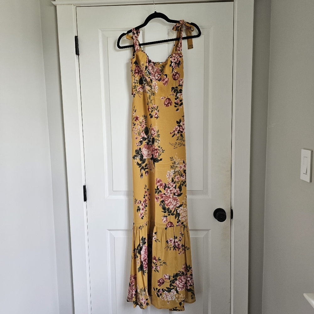 NWT Reformation Anjelica Long Dress